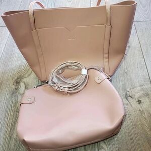 Pixie Mood Pink Tote and Crossbody Bag Set
